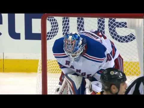 Henrik Lundqvist robs David Krejci (Dual Feed) | 01/19/2013 [HD]