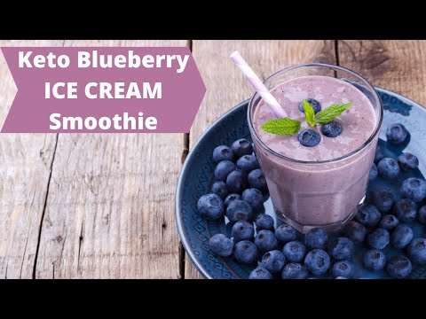 KETO blueberry ICE CREAM Smoothie recipe