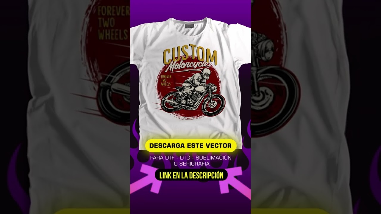 VECTORES FREE - MOTOCICLETA GRIS - Diseño para Playera