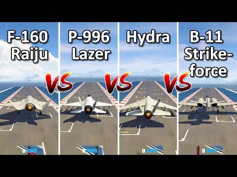 F-160 Raiju Vs Lazer Vs Hydra Vs B-11 - Which is Best? GTA online San Andreas Mercenaries Update