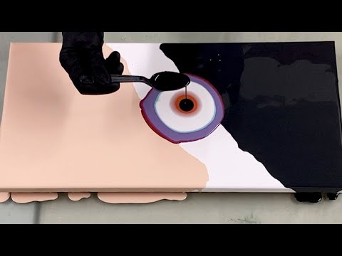 Simple dutch pour/pearl pour combo, split base. Acrylic pour painting easy, Abstract painting.ASMR
