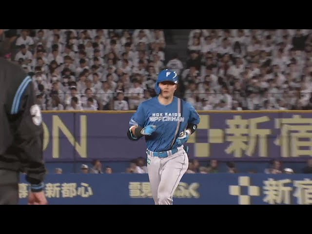 【9回表】確信の一発!! ファイターズ・清宮幸太郎 ライトへの今季14号2ランホームラン!!  2024年10月3日 千葉ロッテマリーンズ 対 北海道日本ハムファイターズ