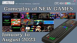 Gameplay of New Amstrad CPC games, from January to August 2023