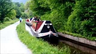 preview picture of video 'Vintage narrow boats Bascote and Gosport on the Llangollen Canal, 29th May 2012.'