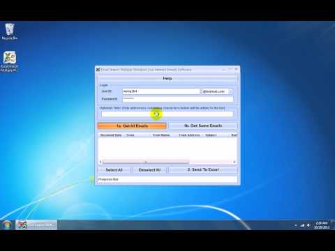 Excel Import Multiple Outlook.com Hotmail Emails Software