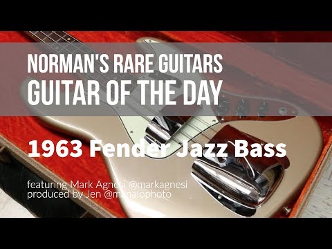 Norman's Rare Guitars - Guitar of the Day: 1963 Fender Jazz Bass Matching Headstock