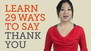 Thank you in 29 languages