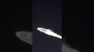 Skylight in California / Space X Satellite launch / Light​ in the sky night (USA) UFO on camera HD