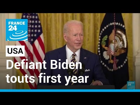 Defiant Biden touts first year, vows to reconnect with voters