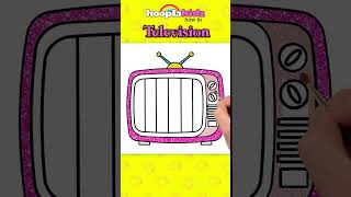 How to Draw a TV Step by Step 📺 - Easy Kids Drawing Tutorial #shorts #drawing #coloring