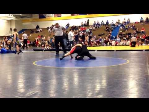 Nikko Wrestling @ Thunder Duals 95lbs 2014 his own team mate Conner France.