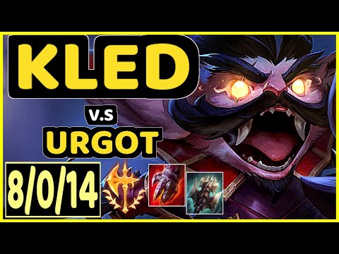 DUCLOU (KLED) vs URGOT - 8/0/14 KDA TOP GAMEPLAY - BR Ranked GRANDMASTER
