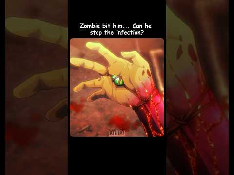 Zombie bit him😱 Can he stop the infection?🥶 #anime #shorts