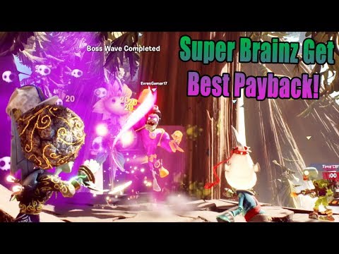 Super Brainz Get Best Payback on Elite Super Sunflower Queen Boss | PVZ BFN funny clip #shorts