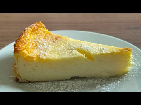 Käsekuchen ohne Boden, sehr schnell zubereitet, einfach cremig und lecker, mit Rezept 