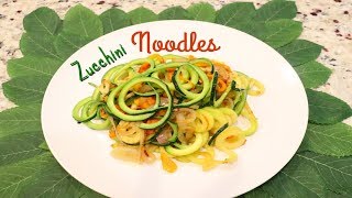 Zucchini Noodles with Shallots and Garlic