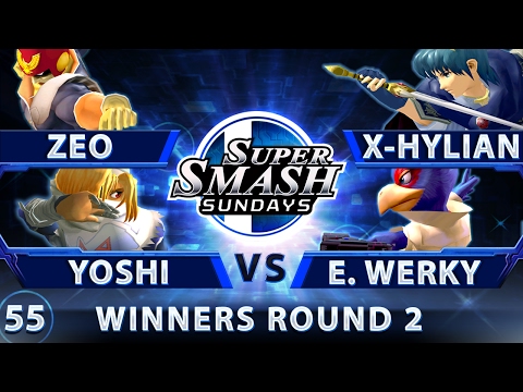 SSS 55 - Zeo & Yoshi vs. E. Werky & X-Hylian - SSBM WR2 - Smash Melee