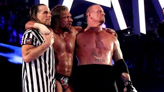 Undertaker Triple H and Shawn Michaels walk togeth