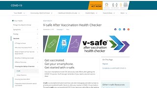 COVID-19 Vaccines: Register With VSafe from the CD
