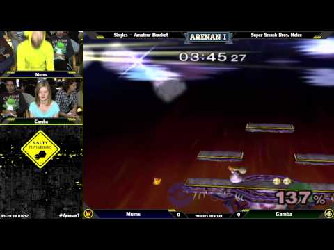 Arenan I - Mums (Pikachu) Vs. Gamba (Peach) - Melee Amateurs Winners Bracket