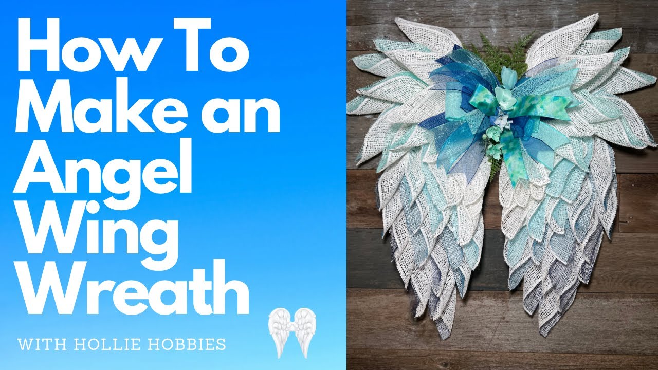 Angel wing wreath tutorial/ Angel Wing Wreath/ Wreath Making Ideas/Spring Wreaths DIY/ Ribbon Wreath