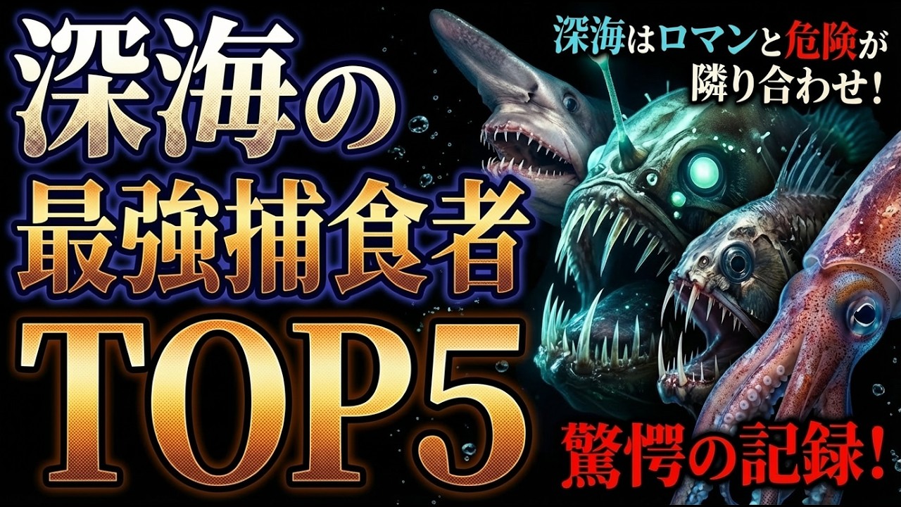 人間が深海で遭遇したら終わる捕食者TOP5【ゆっくり解説】