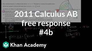 2011 Calculus AB Free Response #4b