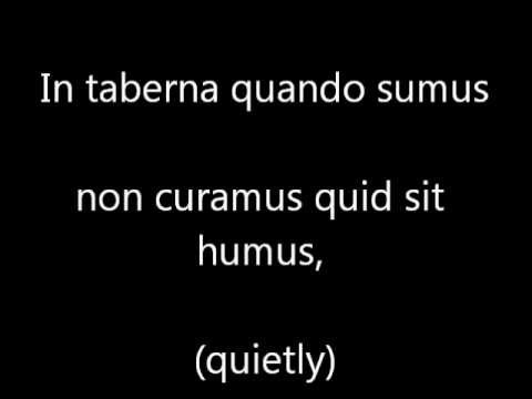In Taberna Quando Sumus (with lyrics)