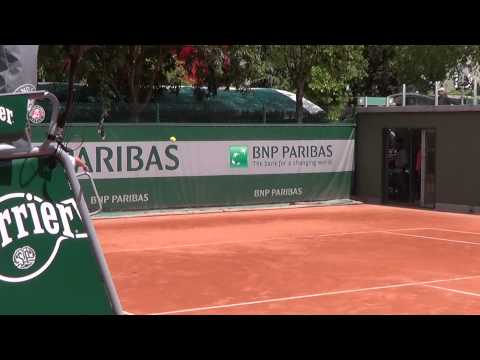 【FrenchOpen2014】After Novak's Practise, Boris Becker VS Marian Vajda