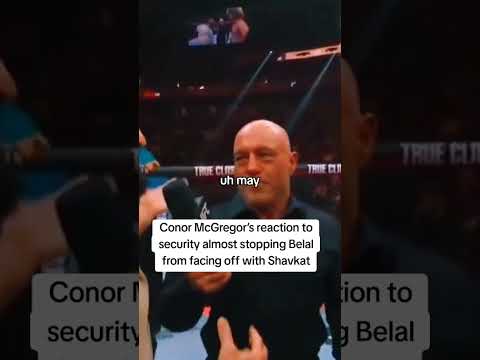 Conor McGregor’s reaction to security stopping Belal from facing off with Shavkat #ufc310 #ufc #mma