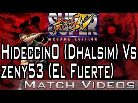 Hideccin0 (Dhalsim) Vs zeny53 (El Fuerte) SSF4 AE 2012 Match Video 1080p HD Super Street Fighter 4