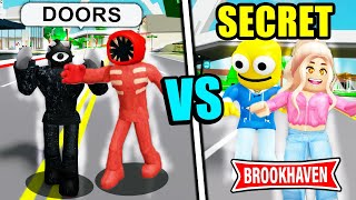 ODA &amp; ODETTE VS DOORS MÉCHANT 😱 Roblox Brookhaven RP
