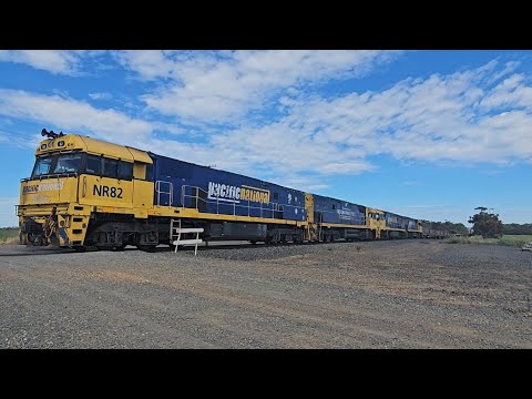 7XM4 PN up Steelie/Intermodal (4x NRs), Spencer Jnc to Melbourne, 1110, 2/11/25, Murtoa West VIC 