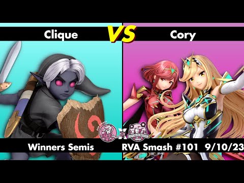 RVA Smash 101: Clique (Young Link) vs Cory (Pyra/Mythra) | Winners Semis | 31 Entrants | SSBU