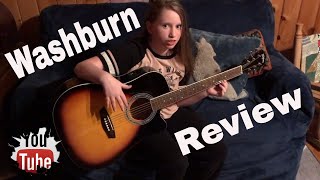 Video thumbnail for Washburn WA90CE Acoustic Electric Unboxing and Review by handi camper