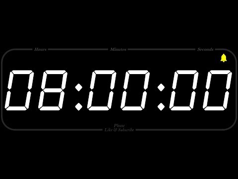 8 Hour - TIMER & ALARM - 1080p - COUNTDOWN