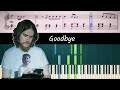 How to play Goodbye (Possible ending song) by Bo Burnham - ACCURATE Piano Part Tutorial