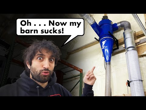Installing Dust Collection in the Barn (clearvue ef5)