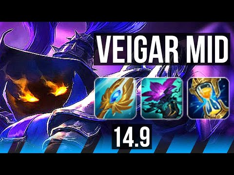 VEIGAR vs AZIR (MID) | 9 solo kills, Comeback, 52k DMG, Dominating | NA Diamond | 14.9