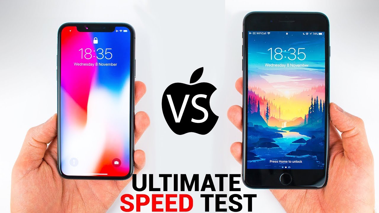 iPhone X vs iPhone 8 Plus - The ULTIMATE SPEED TEST