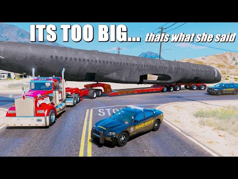 Towing Extremely Oversize Load (CRASHED PLANE) in GTA 5