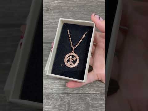 Подарок парню девушке колье знак зодиака "Золотая Дева в оправе 12 знаков" ювелирный сплав в коробочке - фото 2 - id-p1928387115