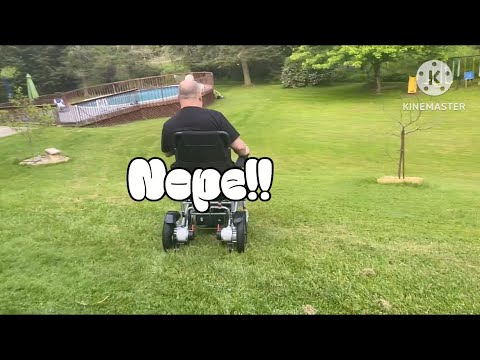 Rubicon Folding Electric Power Wheelchair Review BC-EA8000 DX14 Backyard Test