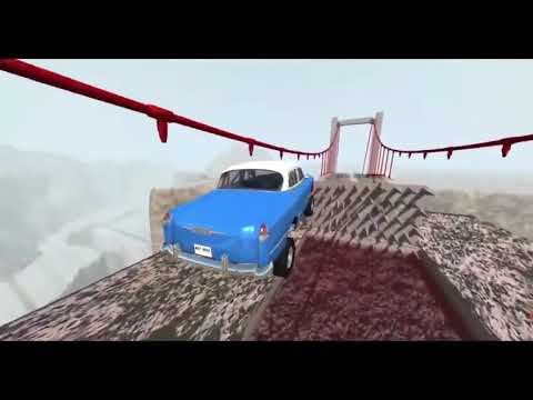 open bridge crashes over the lava pool...