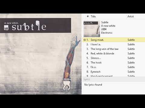 Subtle - A New White (2004) hip hop, electronic