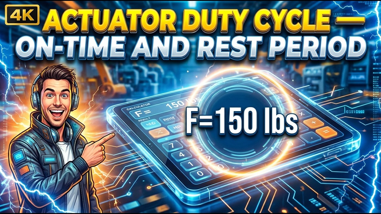 Actuator Duty Cycle Calculator — On-Time and Rest Period
