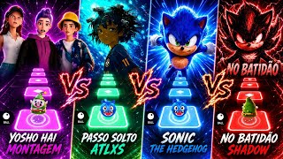 Golden Deman Hunter vs Passo Solto ATLXS vs Sonic The Hedgehog vs No Batidao - Tiles Hop | V Gamer 