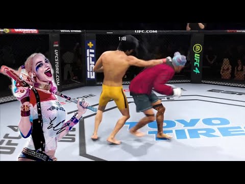 UFC4 | Bruce Lee vs Harley Quinn (EA Sports UFC 4) wwe ufc 4 tips