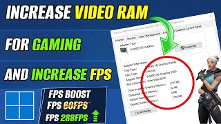 How to increase Dedicated Video Memory in Windows 11 For Intel HD Graphic | increase VRAM Windows 11