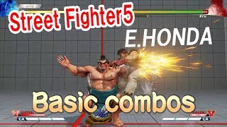 Street Fighter V Arcade Edition E.HONDA Basic Combos スト5 AE 本田 基礎 コンボ